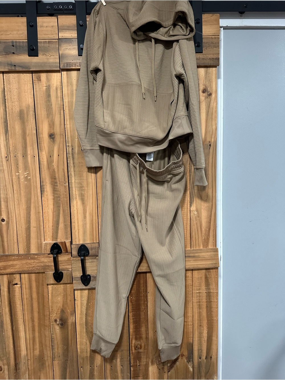 DSG Ribbed Hoodie & Joggers Set - Brown womens medium